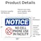 Signmission No Cell Phone Use In Facility Sign With Symbol, 10 in W x Rectangle, Vinyl Decal OS-2PACK-NS-D-710-L-14415 - alternate 5